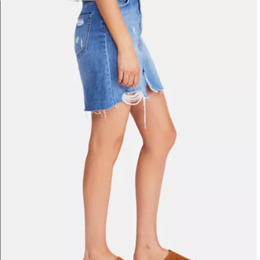 Free people denim mini skirt - Picture 3 of 6
